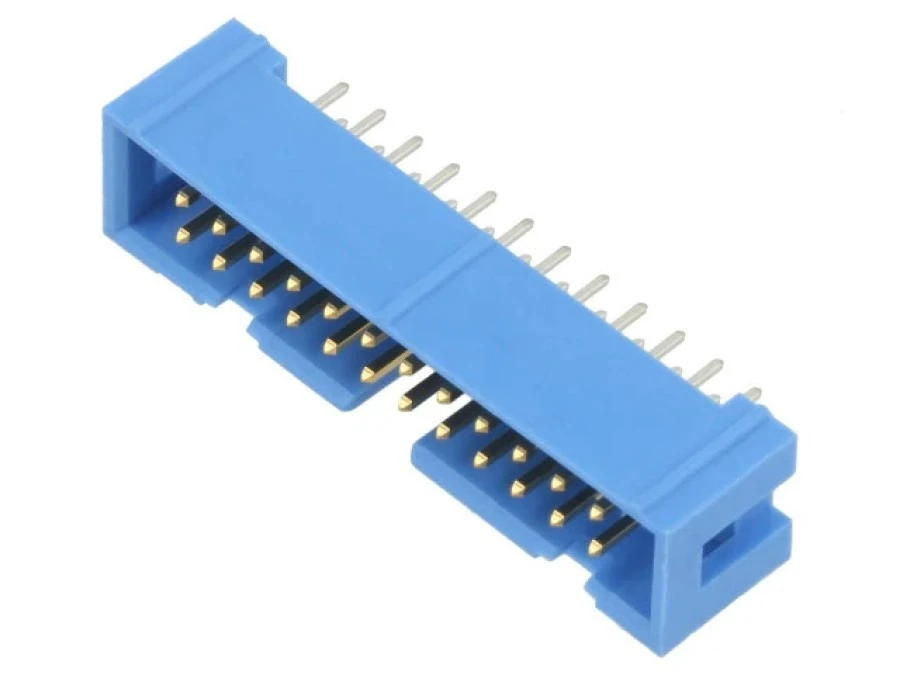 Gniazdo IDC męskie PIN: 24 proste THT złocony 2,54mm 2‑1761603‑8