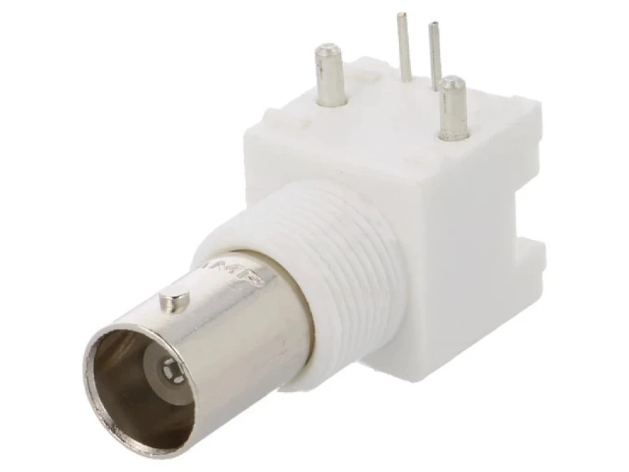 Gniazdo BNC żeńskie kątowe 90 50 Ohm THT na panel cynowany 5227161‑1