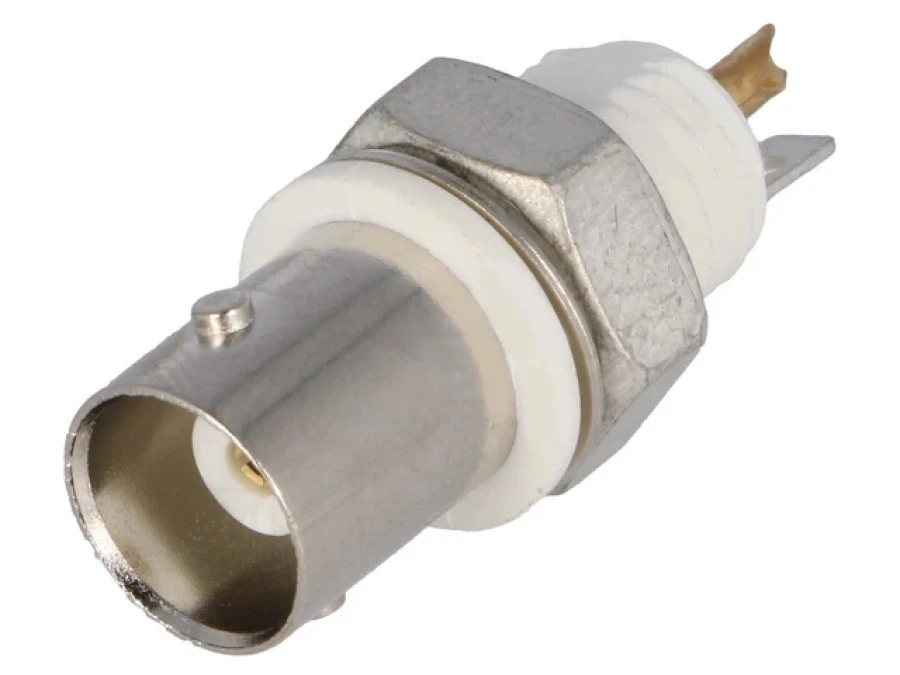 Gniazdo BNC żeńskie izolowane proste 50 Ohm lutowanie na panel 5227726‑3