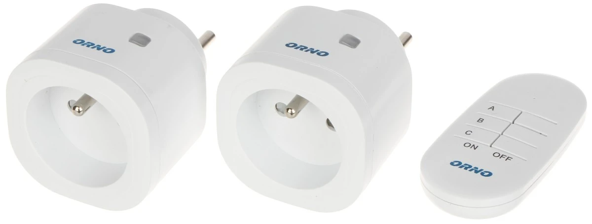 GNIAZDA ELEKTRYCZNE PLUS PILOT OR‑GB‑439 ZESTAW 2 SZT. 3000 W ORNO
