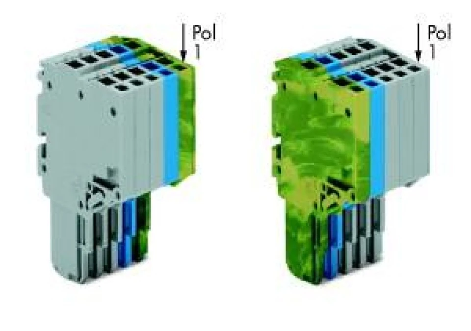 Gniazdo 2‑przewodowe XCOMS moduł końcowy żółto‑zielony 2020‑205/000‑038 /50szt./