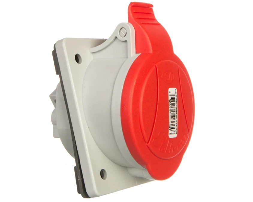 Gniazda tablicowe skośne 5P 32A 400V czerwone GTS 32/5 IP‑44 921825