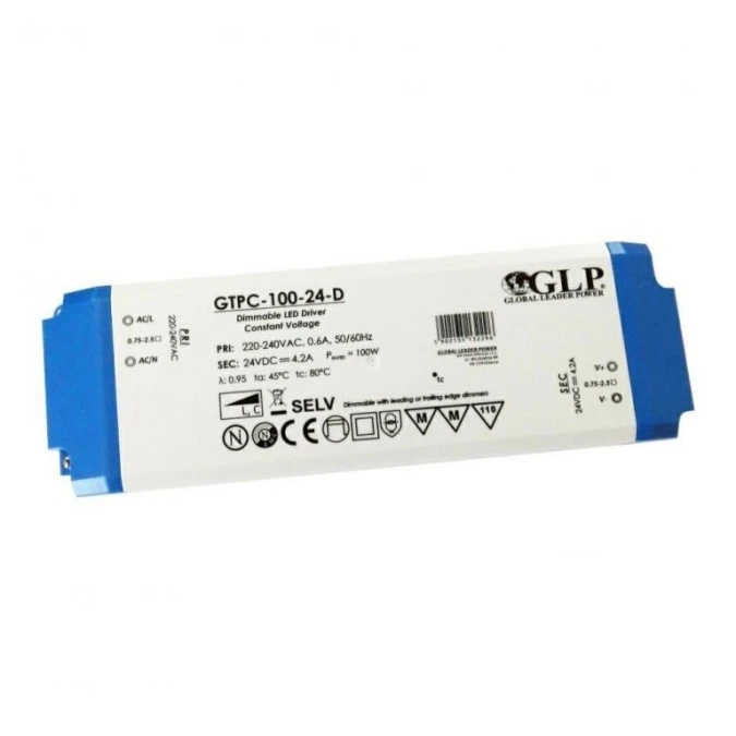GLP Zasilacz LED GTPC‑100‑24‑D 100W 24V DC 4,2A meblowy TRIAC dimmable / ściemnialny