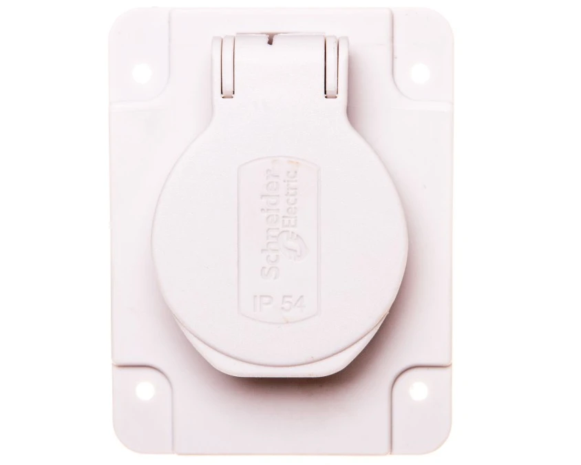 Gniazdo PK, szare, 2p+PE, 10/16A, 250 V, francuskie, IP54, podtynkowe PKN61G