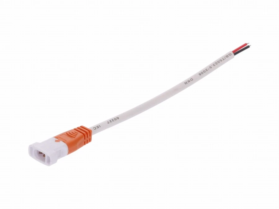 Gniazdo 2‑pin KLIK białe przewód 15cm
