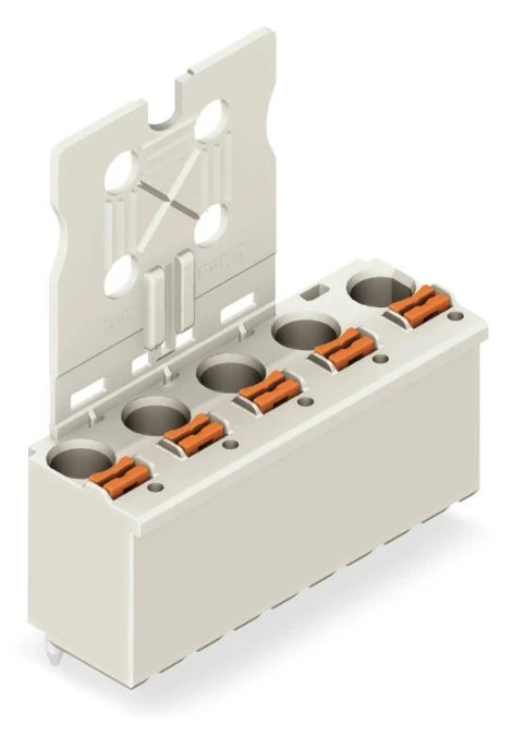 Gniazdo picoMAXeCOM raster 7,5mm 3‑biegunowe z prostymi pinami lutowniczymi z płytką 2092‑3153 /100szt./