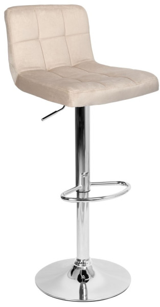 Hoker barowy Arako chromowane beżowe Velvet 350566