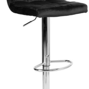 Hoker barowy Arako chromowane czarne Velvet 350593 Hoker barowy Arako chromowane czarne Velvet 350593