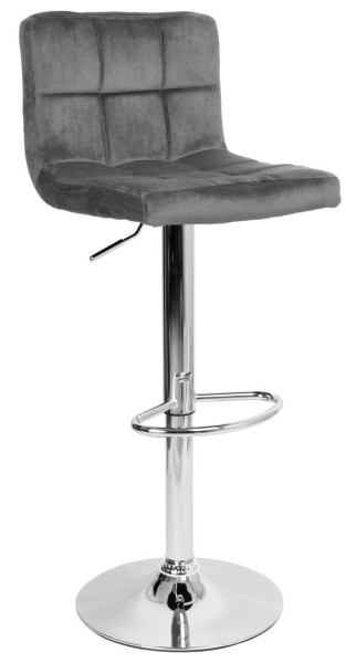 Hoker barowy Arako chromowane grafitowe Velvet 350590