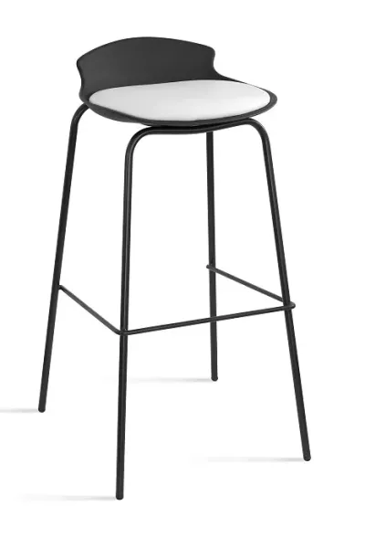 Hoker barowy DUKE czarny/biały 378670