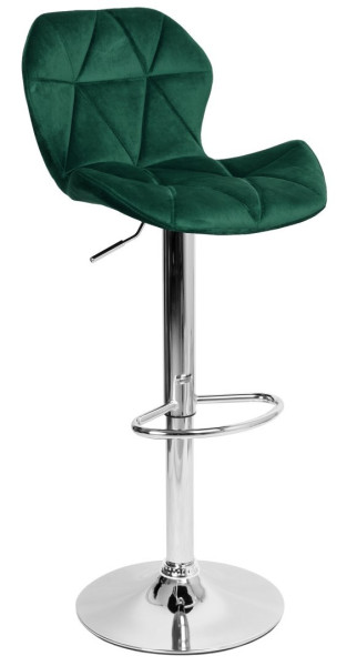 Hoker barowy GORDON chromowane ciemnozielone Velvet 335045