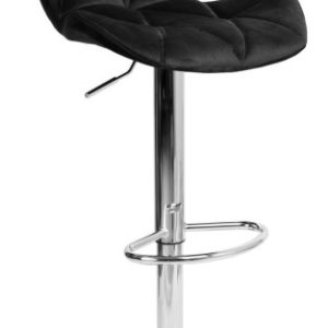 Hoker barowy Gordon chromowany czarny Velvet 335064 Hoker barowy Gordon chromowany czarny Velvet 335064