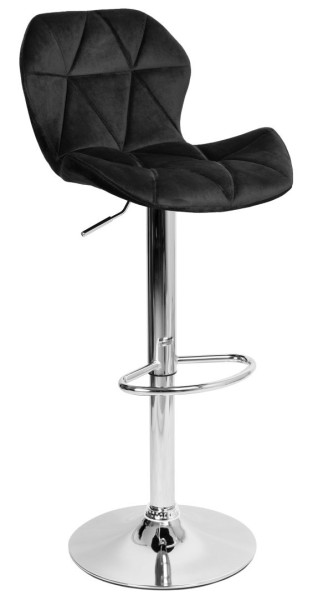 Hoker barowy Gordon chromowany czarny Velvet 335064