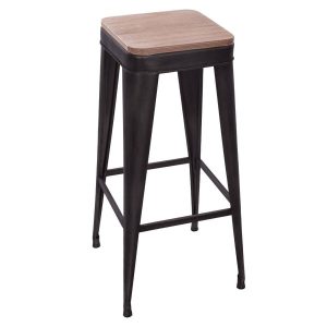 Hoker barowy JORIS z drewna i metalu 207802 Hoker barowy JORIS z drewna i metalu 207802