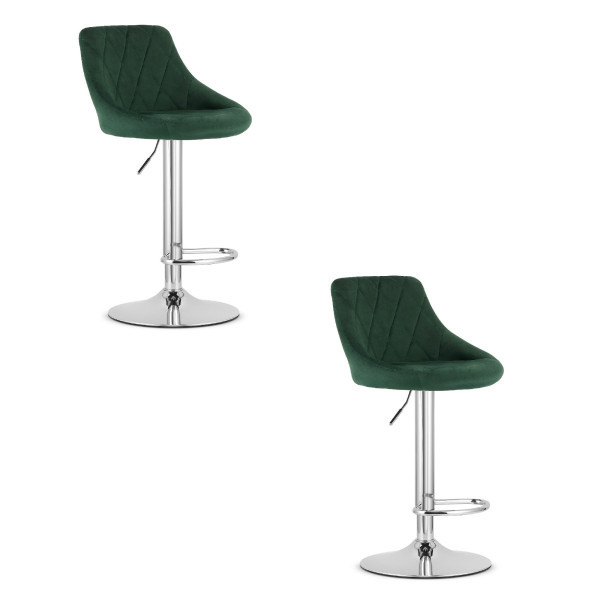 Hoker KAST - aksamit zieleń / baza chrom x 2 373490