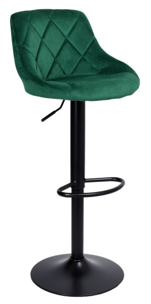 Hoker krzesło barowe CYDRO BLACK ciemnozielone Velvet 619653 Hoker krzesło barowe CYDRO BLACK ciemnozielone Velvet 619653