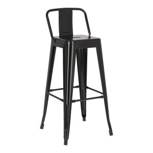 HOKER METALOWY Paris Back 75cm CZARNY insp. Tolix 382202