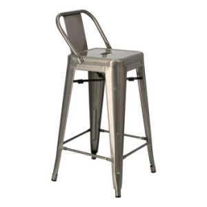 Hoker Paris Back short 66cm metaliczny insp. Tolix 71567 Hoker Paris Back short 66cm metaliczny insp. Tolix 71567