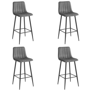Hoker POZZA – ciemny szary aksamit / nogi czarne x 4 373467 Hoker POZZA – ciemny szary aksamit / nogi czarne x 4 373467