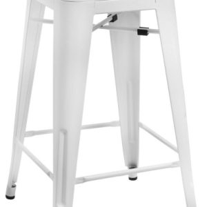 HOKER stołek barowy Paris 75 cm biały METALOWY insp. Tolix 382203