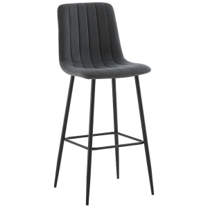 Hoker tapicerowany velvet ciemnoszary H112 krzesło barowe loft 990047 Hoker tapicerowany velvet ciemnoszary H112 krzesło barowe loft 990047
