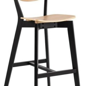 HOKER Z PODNÓŻKIEM Roxby czarny/naturalny lakierowany fornir 288547 HOKER Z PODNÓŻKIEM Roxby czarny/naturalny lakierowany fornir 288547