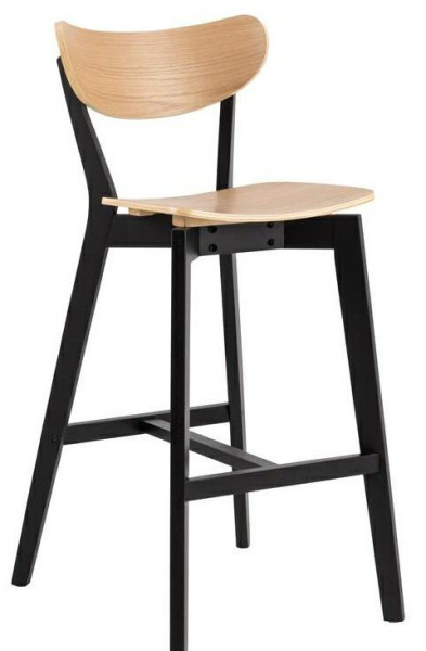 HOKER Z PODNÓŻKIEM Roxby czarny/naturalny lakierowany fornir 288547