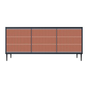 HYPNOTIC GATE Komoda 3 drzwi Czarna-Metalowa szpilka czarna 442537