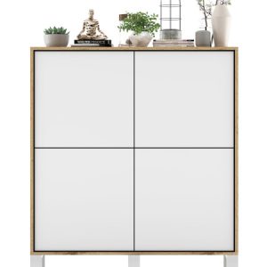 Industrialna komoda RTV Loft Wotan Biały MAT 113cm 58145 Industrialna komoda RTV Loft Wotan Biały MAT 113cm 58145