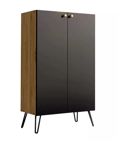 Industrialna komoda z czarnymi nogami dąb craft + czarny - Avax 692044