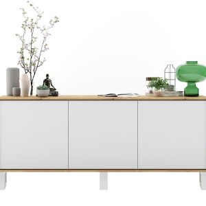 Industrialna Loft komoda RTV biały MAT 168cm 58126 Industrialna Loft komoda RTV biały MAT 168cm 58126