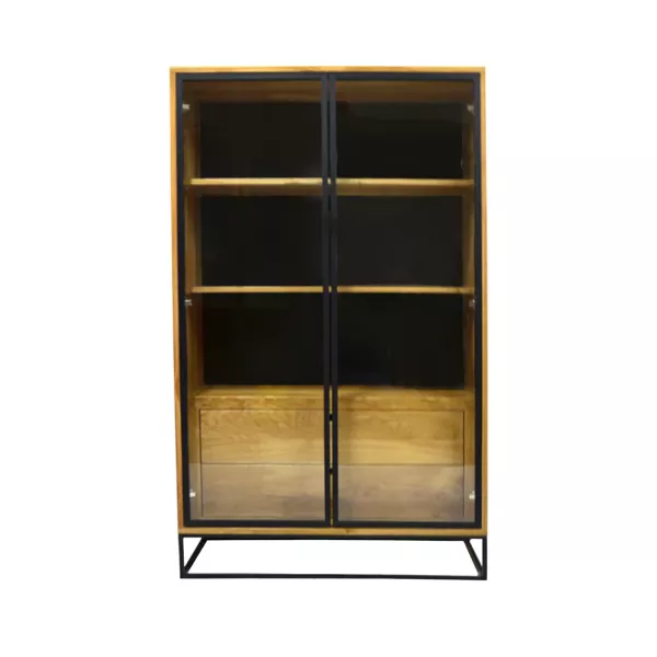 Industrialna witryna loft dębowa MERIS 78692