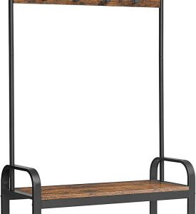 Industrialny Wieszak i Szafka na Buty Stal/MDF 80cm 766456