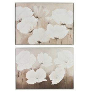 INGA Komplet 2 obrazów 50x70cm kwiaty na szarym tle 969975 INGA Komplet 2 obrazów 50x70cm kwiaty na szarym tle 969975