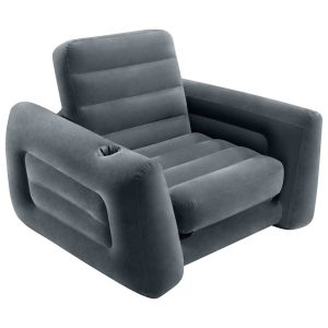 INTEX Rozkładane siedzisko Szary PVC 750945 INTEX Rozkładane siedzisko Szary PVC 750945