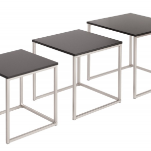 INVICTA zestaw stolików NEW ELEMENTS czarny – MDF 158857 INVICTA zestaw stolików NEW ELEMENTS czarny – MDF 158857
