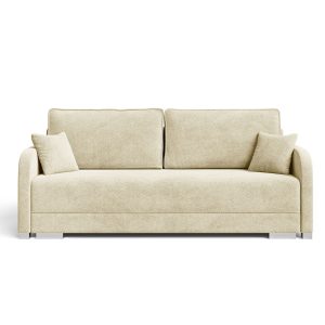 Jasnobeżowa sofa z funkcją spania i pojemnikiem GOJA boucle 1072546 Jasnobeżowa sofa z funkcją spania i pojemnikiem GOJA boucle 1072546
