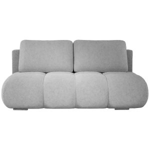 Jasnoszara sofa rozkładana z pojemnikiem pikowana MISTY boucle 1072552