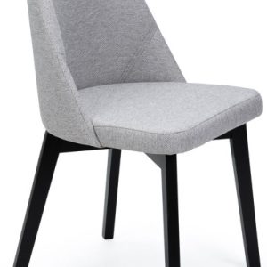 Jasnoszare krzesło kubełkowe tapicerowane – Lueno 326844