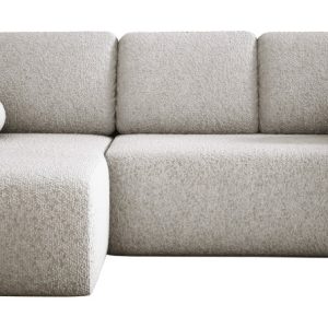 Jasnoszary kompaktowy narożnik boucle HOPE jasnoszary z funkcją spania 643277