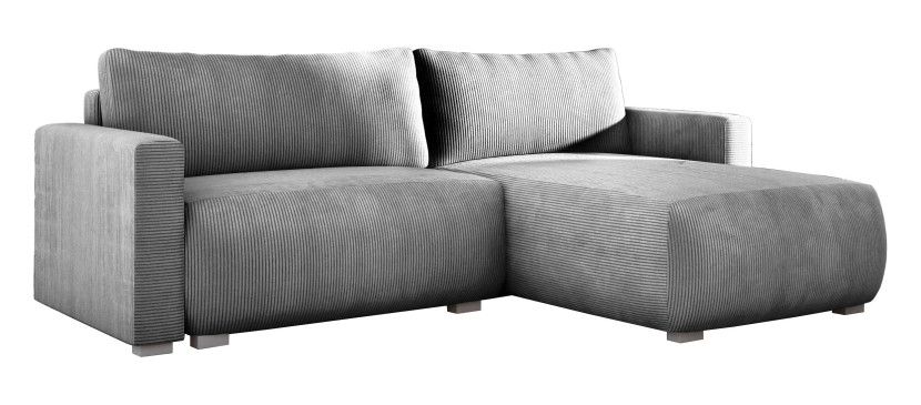 Jasnoszary narożnik na sprężynach IMPERIAL spanie sofa 430570