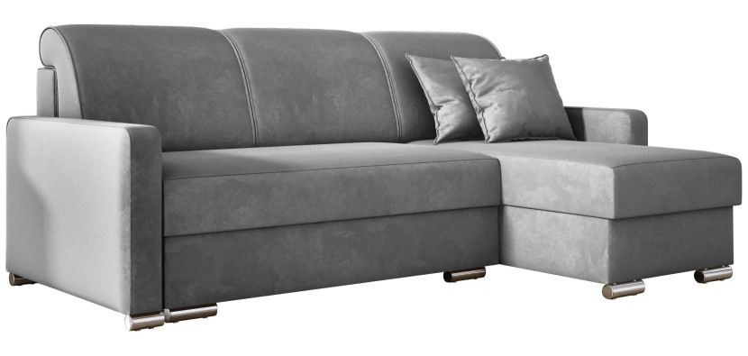 Jasnoszary narożnik z funkcją spania LUNA MINI bonell 401680