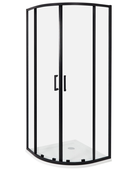 Kabina prysznicowa 80x80x185 cm czarna 385060