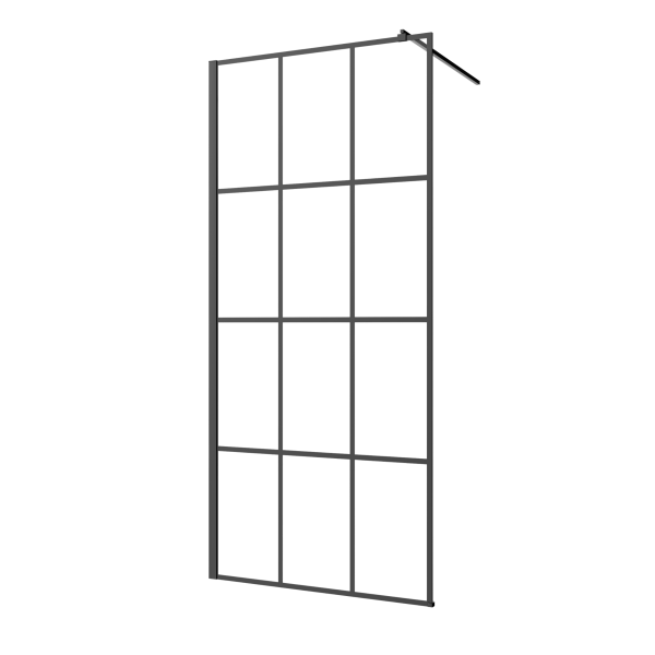 Kabina prysznicowa Walk-In II szkło geometryczne 200 x 90 340173