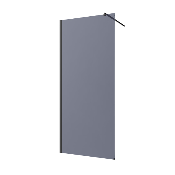 Kabina prysznicowa Walk-In II szkło grafitowe 200 x 90 cm 342190