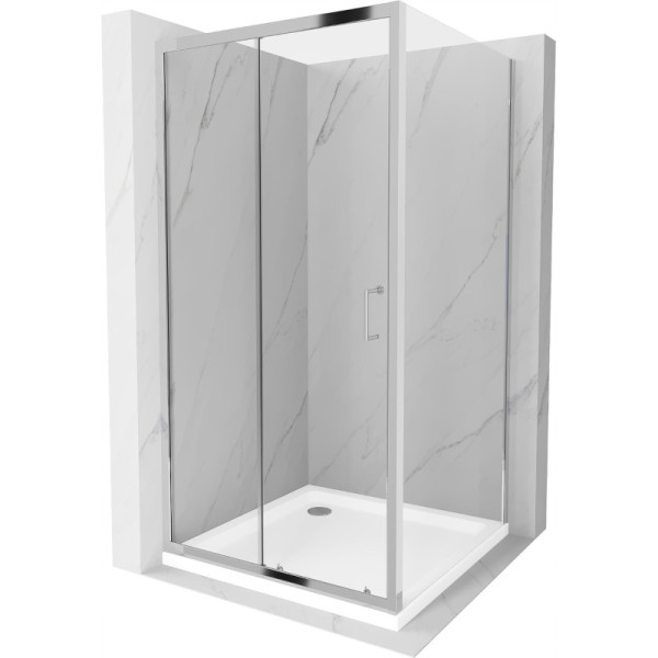 Kabina prysznicowa z brodzikiem Mexen rozsuwana Apia 100x100 transparent 507436