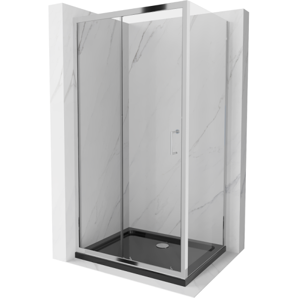 Kabina prysznicowa z brodzikiem Mexen rozsuwana Apia 100x80 transparent 507210