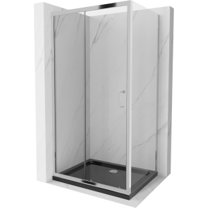Kabina prysznicowa z brodzikiem Mexen rozsuwana Apia 140×90 transparent 507306 Kabina prysznicowa z brodzikiem Mexen rozsuwana Apia 140×90 transparent 507306