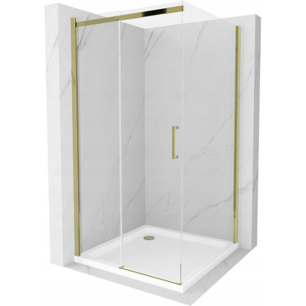 Kabina prysznicowa z brodzikiem Mexen rozsuwana Omega 100x100 transparent 496579