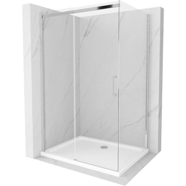 Kabina prysznicowa z brodzikiem Mexen rozsuwana Omega 100x90 transparent 495190